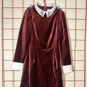 Ted Baker Red Velvet Dress - 0